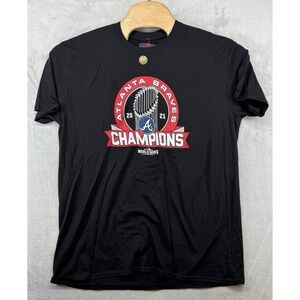 Fanatics Atlanta Braves 2021 World Series Champions Black T-Shirt Tee XL NWT